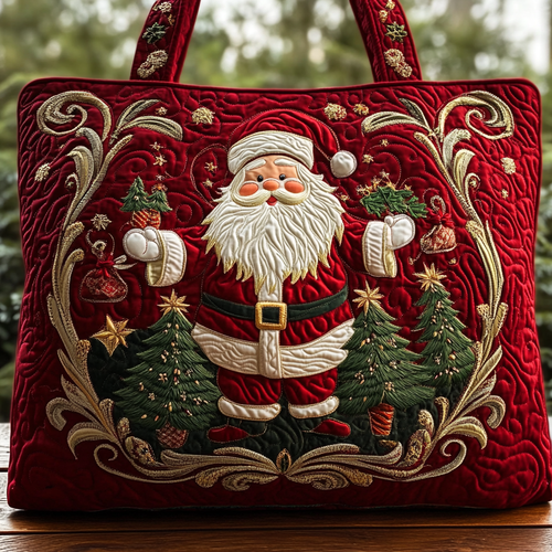 Santa Gift Quilted Tote Bag NCU0DK9745