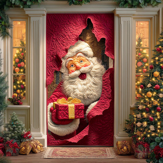 Santa Winter Cheer Quilted Door Cover NCU0TD1464