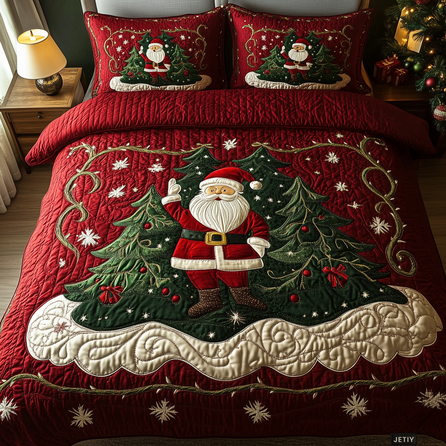 Christmas 3-Piece Quilted Bedding Set NCU0VT64