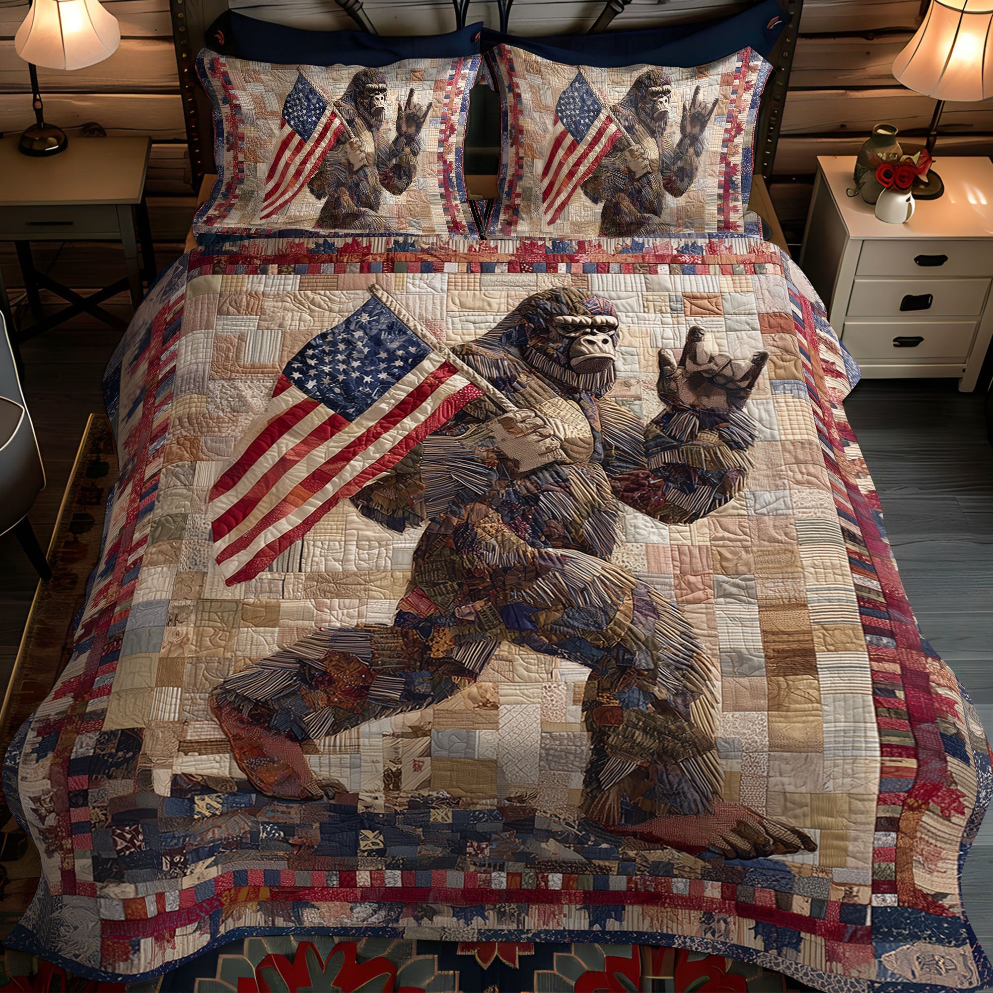 Sasquatch Liberty 3-Piece Quilted Bedding Set NCU0PT7726 – Vantique