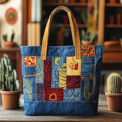 Savannah Mosaic Quilted Tote Bag NCU0PT8645