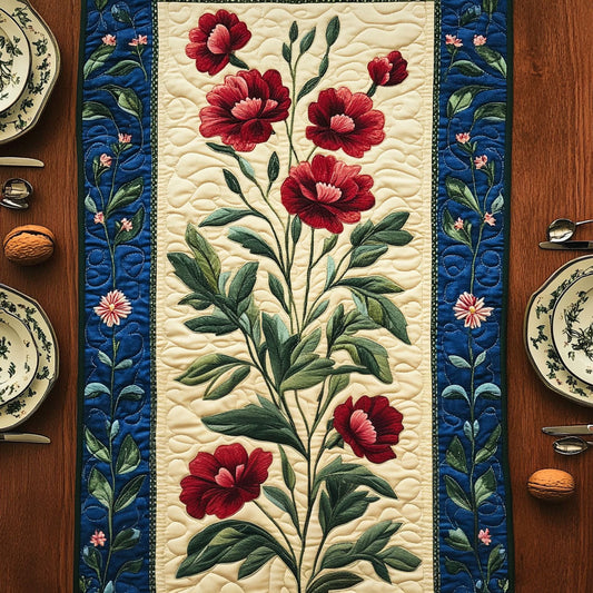 Scarlet Blooms in Heartland Quilted Table Runner NCU0PT6199