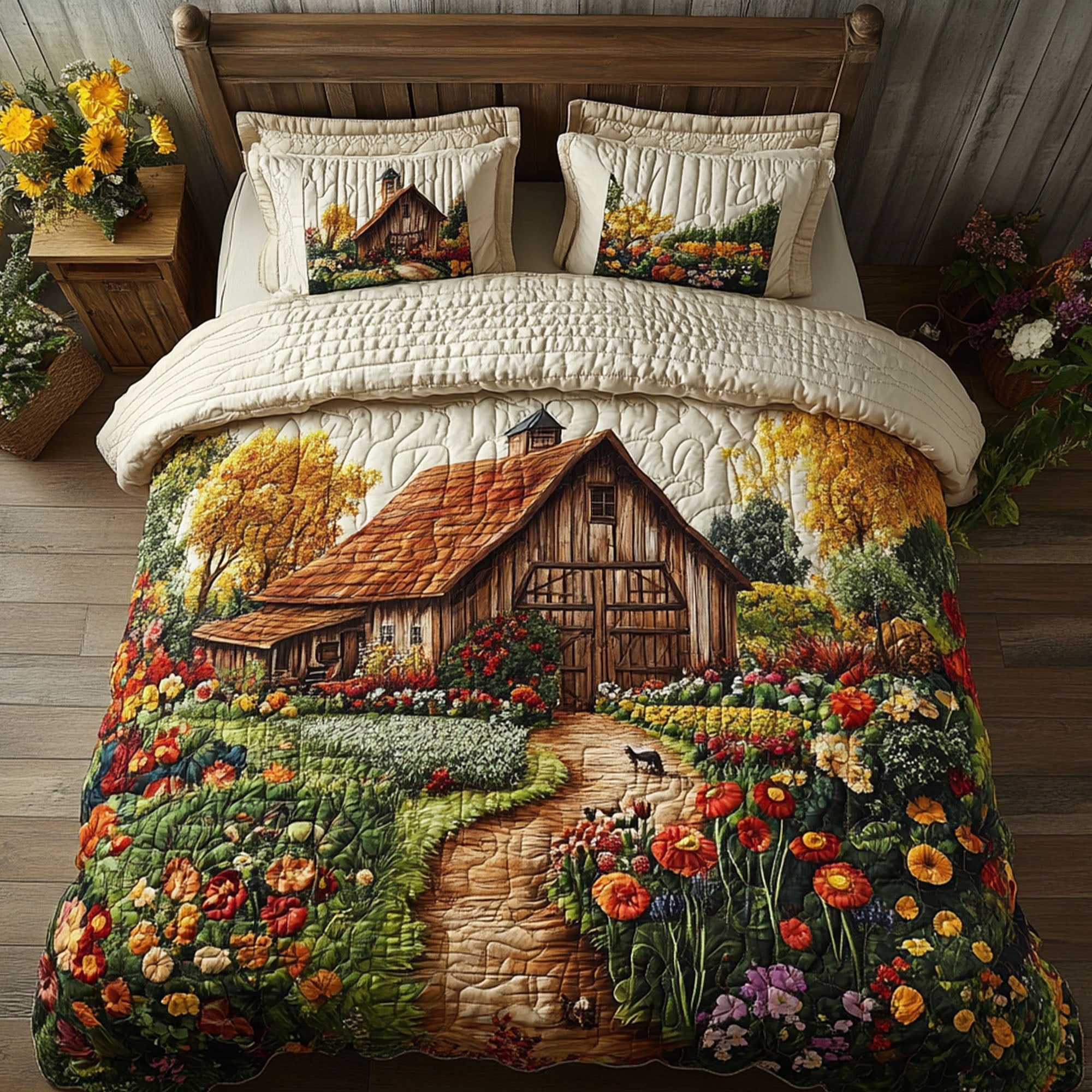 Farm Field Colors 3-Piece Quilted Bedding Set NCU0NNT603 main image 0