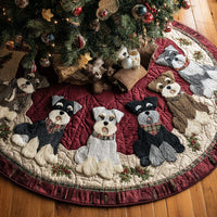 Schnauzer Claus Quilted Christmas Tree Skirt NCU0DV7943