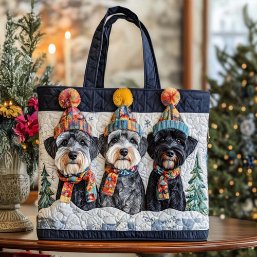 Schnauzer Cozy Hats Quilted Tote Bag NCU0NT9772