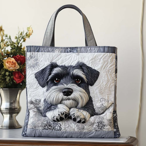 Schnauzer Cute Gaze Quilted Tote Bag NCU0NT9773