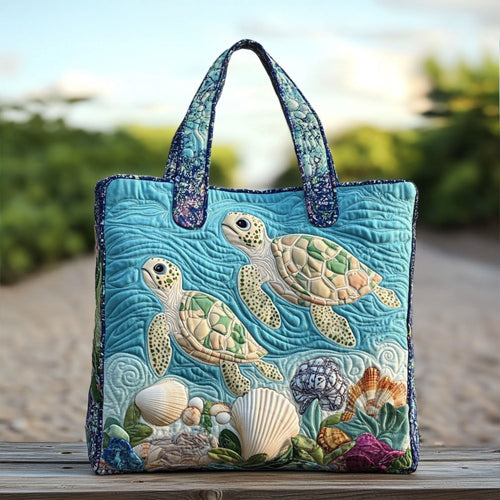 Sea Breeze Shell Quilted Tote Bag NCU0PT8000