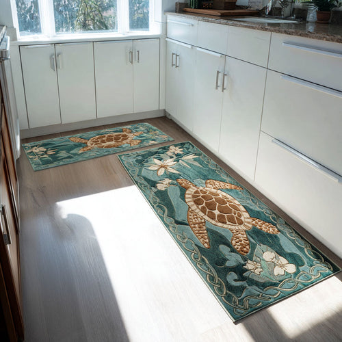 Seafoam Trails Kitchen Area Rug NCU0PT10166
