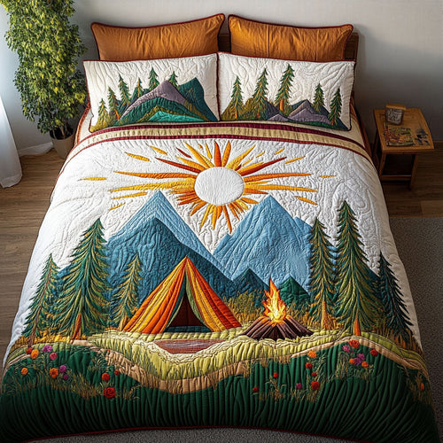 Serene Campfire 3-Piece Quilted Bedding Set NCU0PT4570