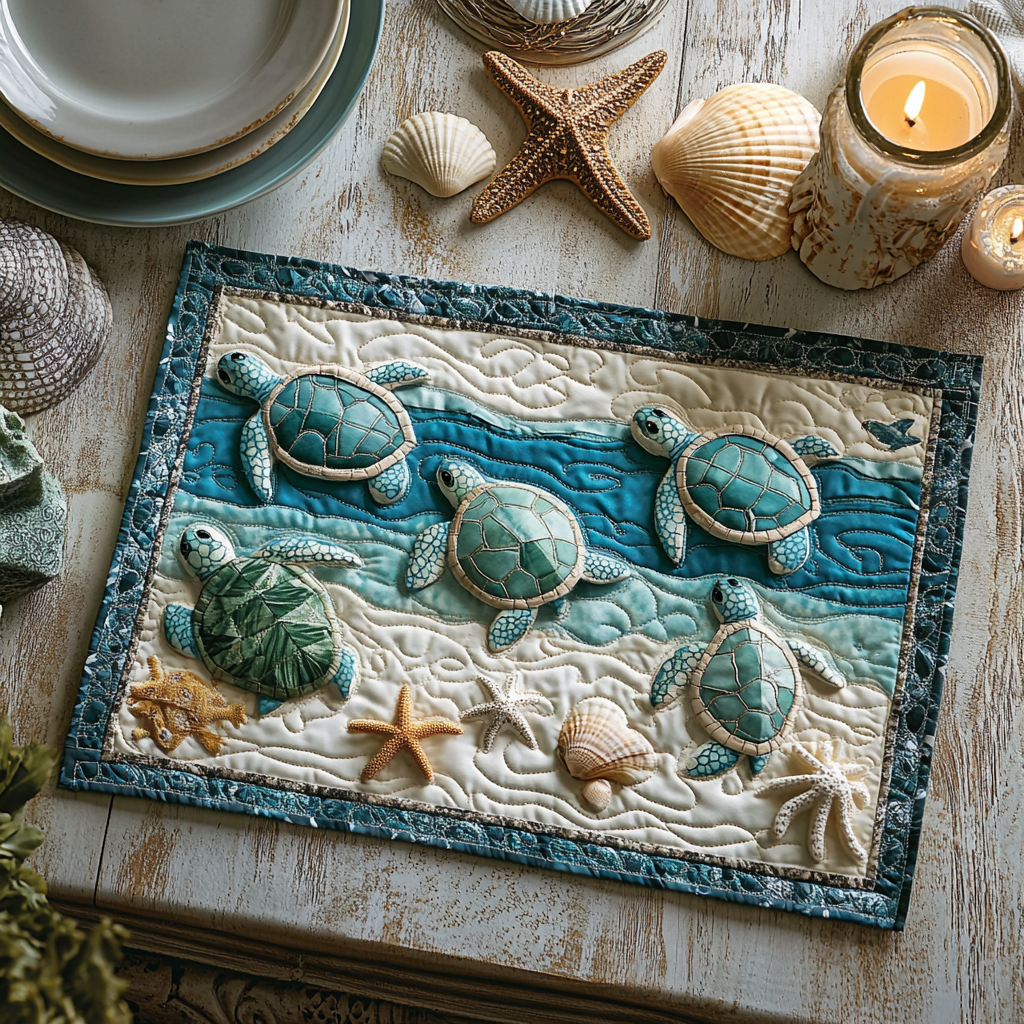 Serene Shells Quilted Place Mat NCU0DV3555