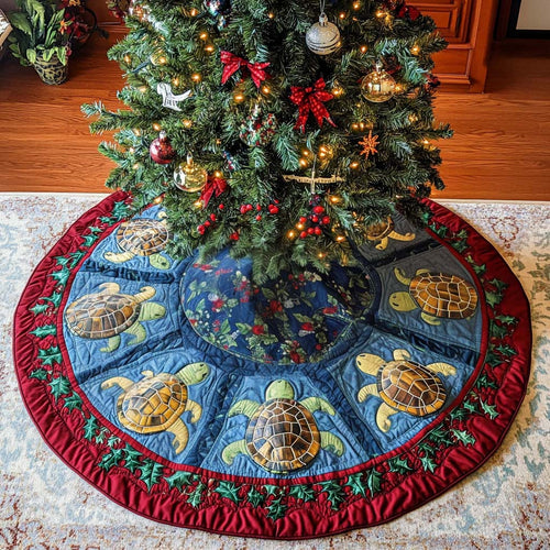 Shell Haven Christmas Quilted Tree Skirt NCU0NT1951