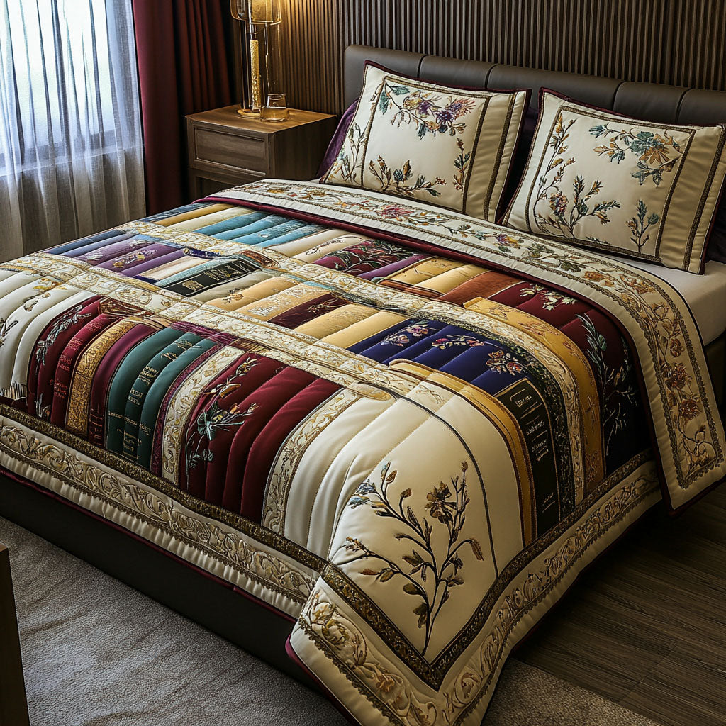 Shelved Serenity 3-Piece Quilted Bedding Set NCU0PT6075 – Vantique