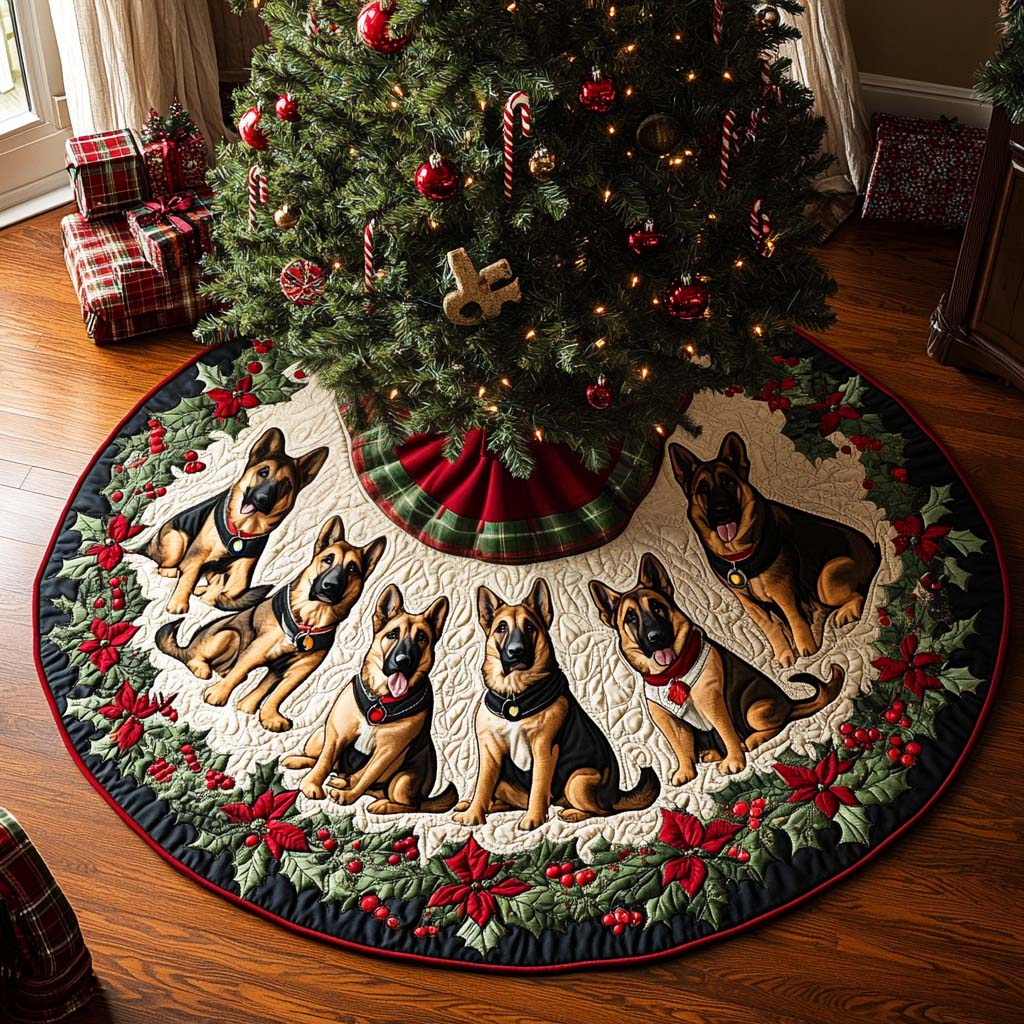 Shepherd Spirit Quilted Christmas Tree Skirt NCU0DV8043