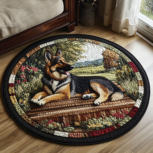 Shepherd Watch Quilted Round Mat NCU0DV4372