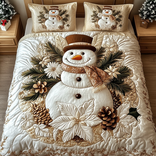 Shimmering Tranquility 3-Piece Quilted Bedding Set NCU0DV1999