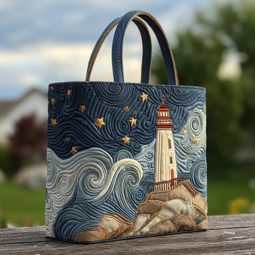 Shoreline Signal Quilted Tote Bag NCU0DV7457