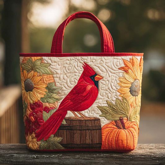 Silent Cardinal Quilted Tote Bag NCU0TD240