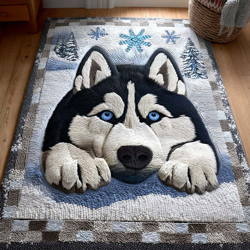 Silent Snow Watcher Area Rug NCU0PT9817