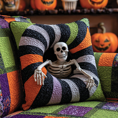 Skeleton Spiral Quilted Pillow Case NCU0DV7578