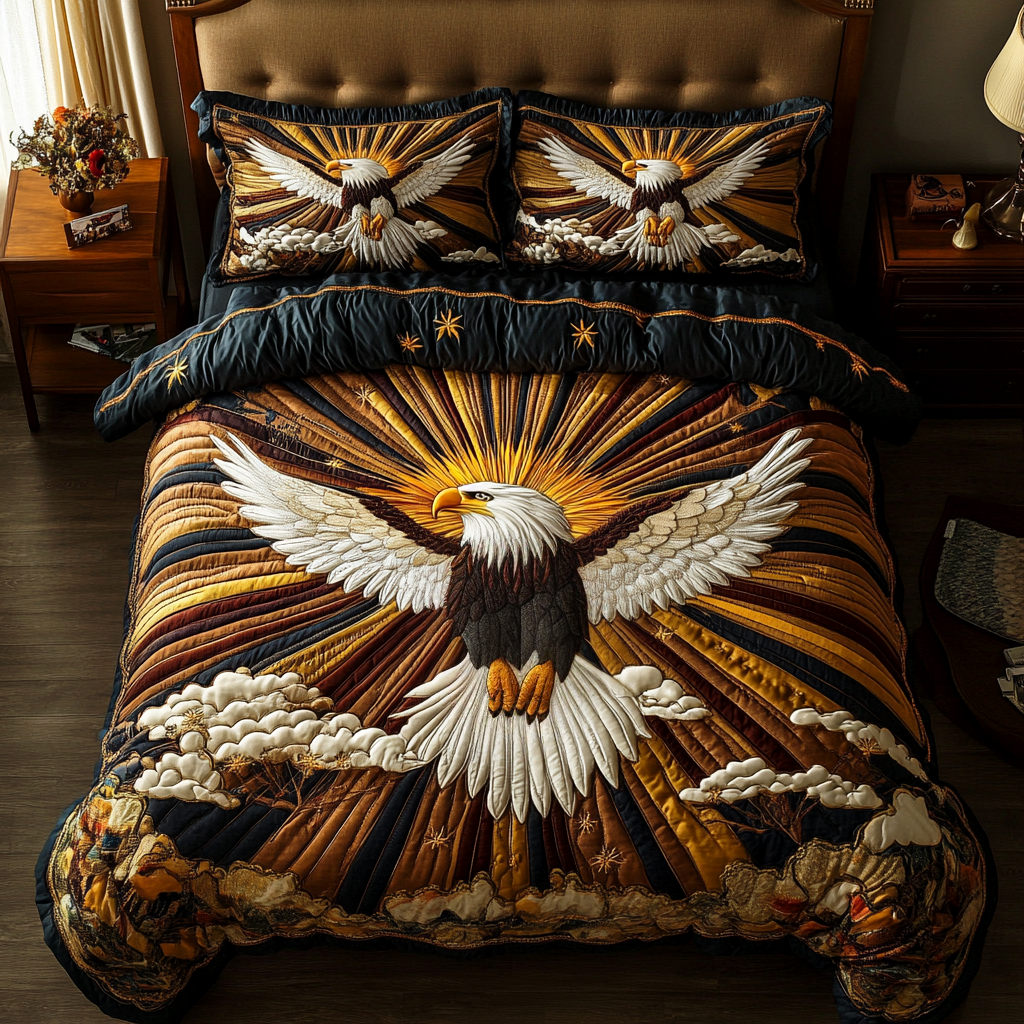 Cactus Night Sky 3-Piece Quilted Bedding Set NCU0DV338 main image 1