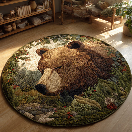 Sleeping Bear Forest Quilted Round Mat NCU0HH071