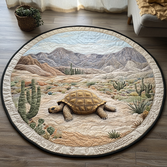 Slow Tortoise Quilted Round Mat NCU0DK7529