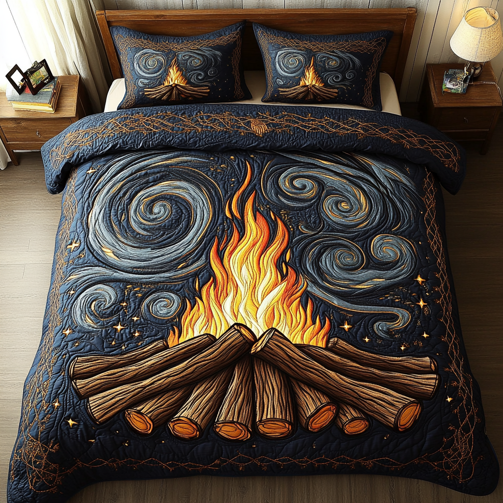 Smoky Echo 3-Piece Quilted Bedding Set NCU0DK4577
