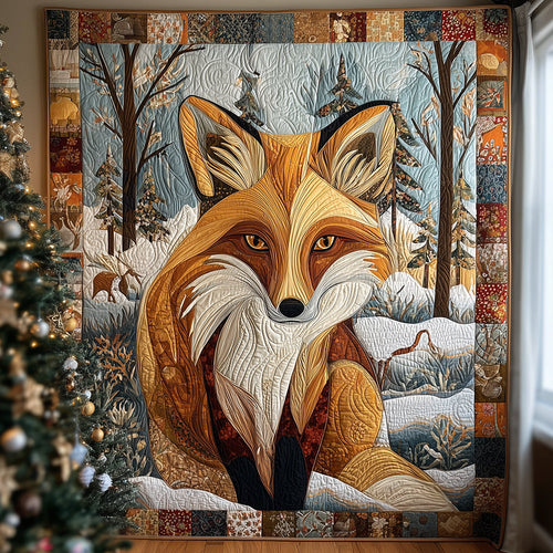 Snowlight Fox Quilted Blanket NCU0TH3533