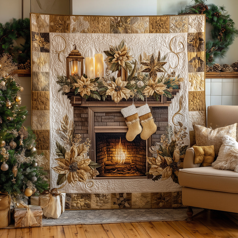 Snowlit Mantel Quilted Blanket NCU0TH3528