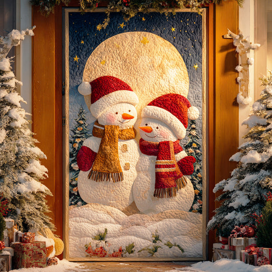 Snowman Winter Cheer Quilted Door Cover NCU0TD1503