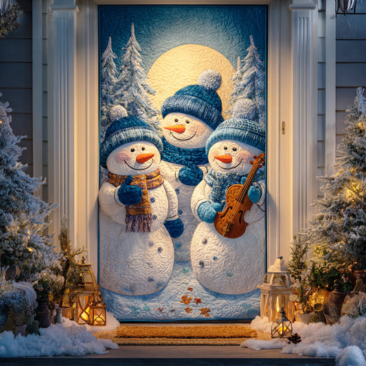 Snowman Winter Parade Quilted Door Cover NCU0TD1509
