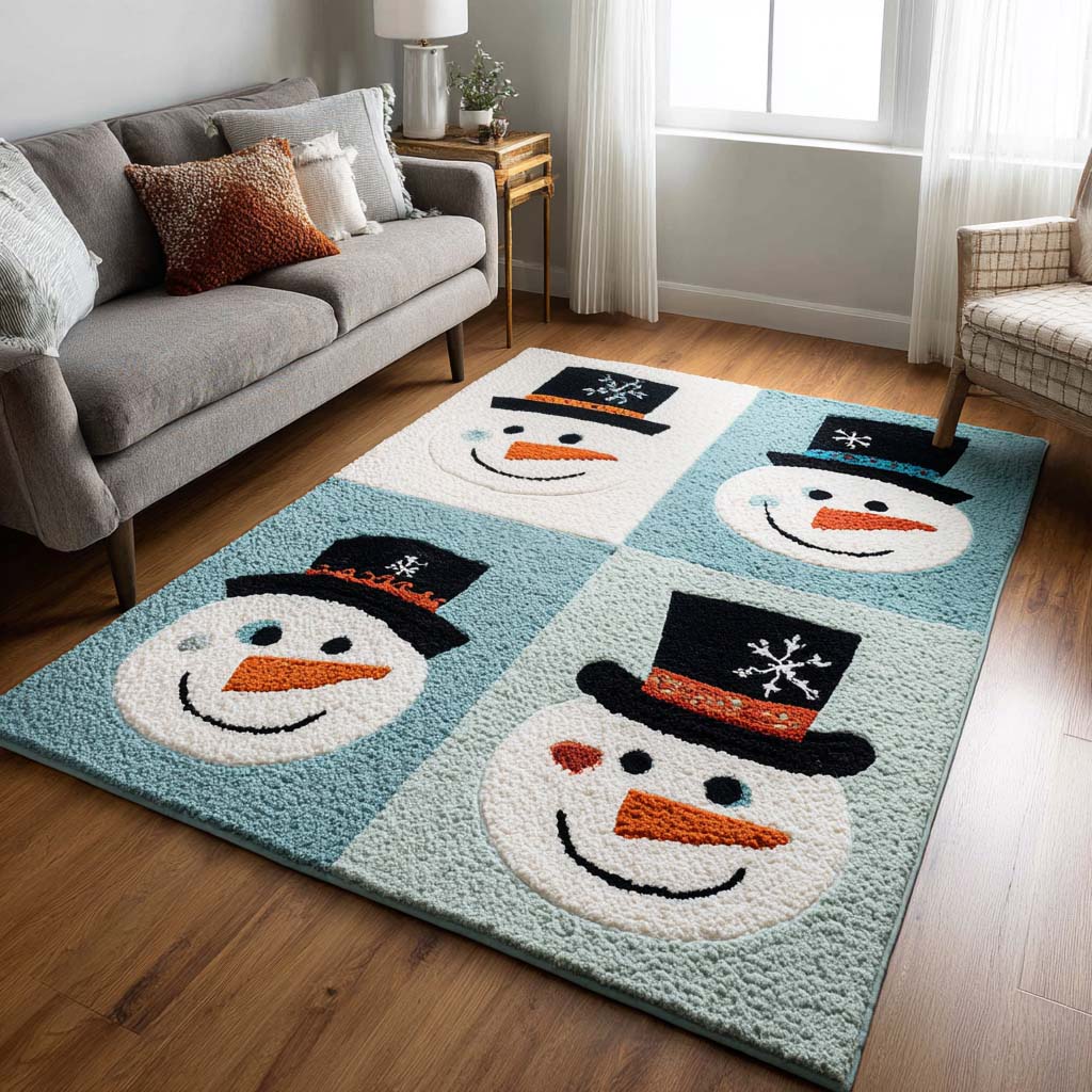 Snowy Faces Area Rug NCU0NT10094