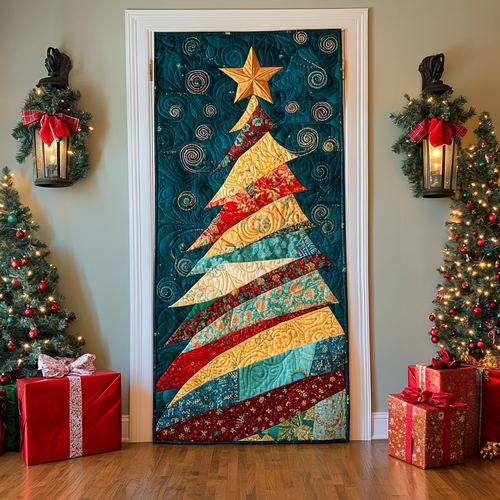 Snowy Gift Quilted Door Cover NCU0DK10944