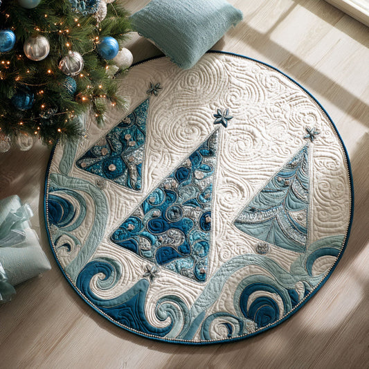 Snowy Magic Quilted Round Mat NCU0PT9178