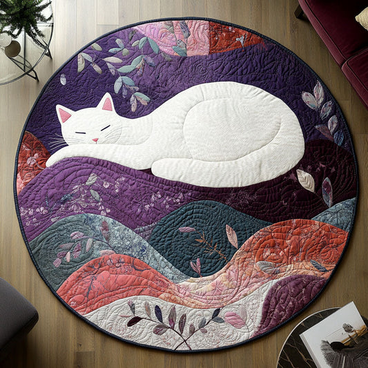Snowy Paws Quilted Round Mat NCU0PT7294