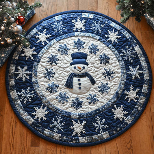 Snowy Pines Retreat Quilted Round Mat NCU0XD181