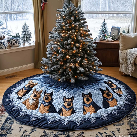 Snowy Shepherd Quilted Christmas Tree Skirt NCU0DV8038