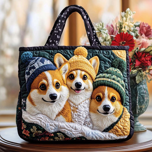 Snowy Smiles Quilted Tote Bag NCU0NT9765