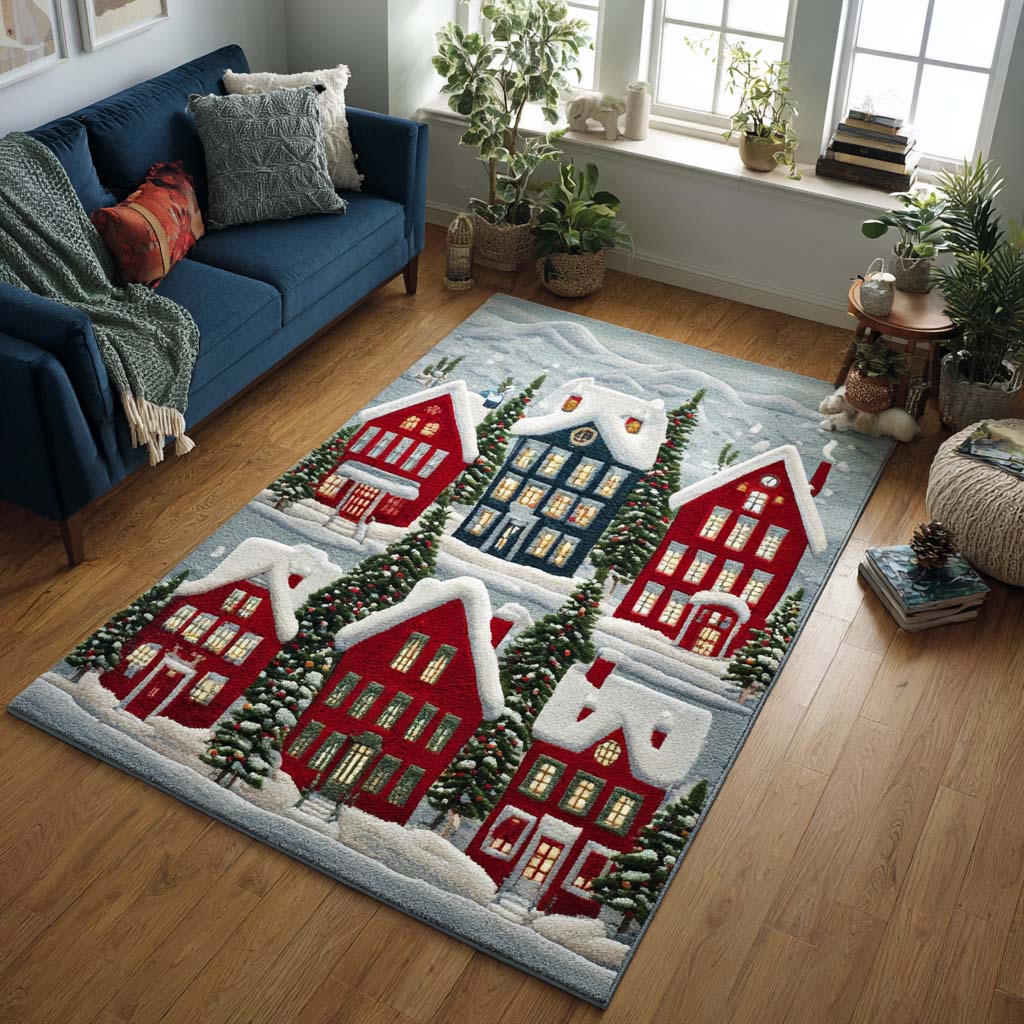 Snowy Village Area Rug NCU0NT10095