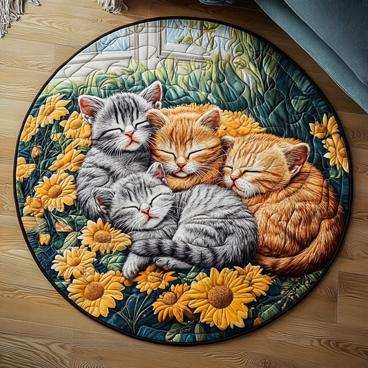Snuggle Kitty Quilted Round Mat NCU0VH4617