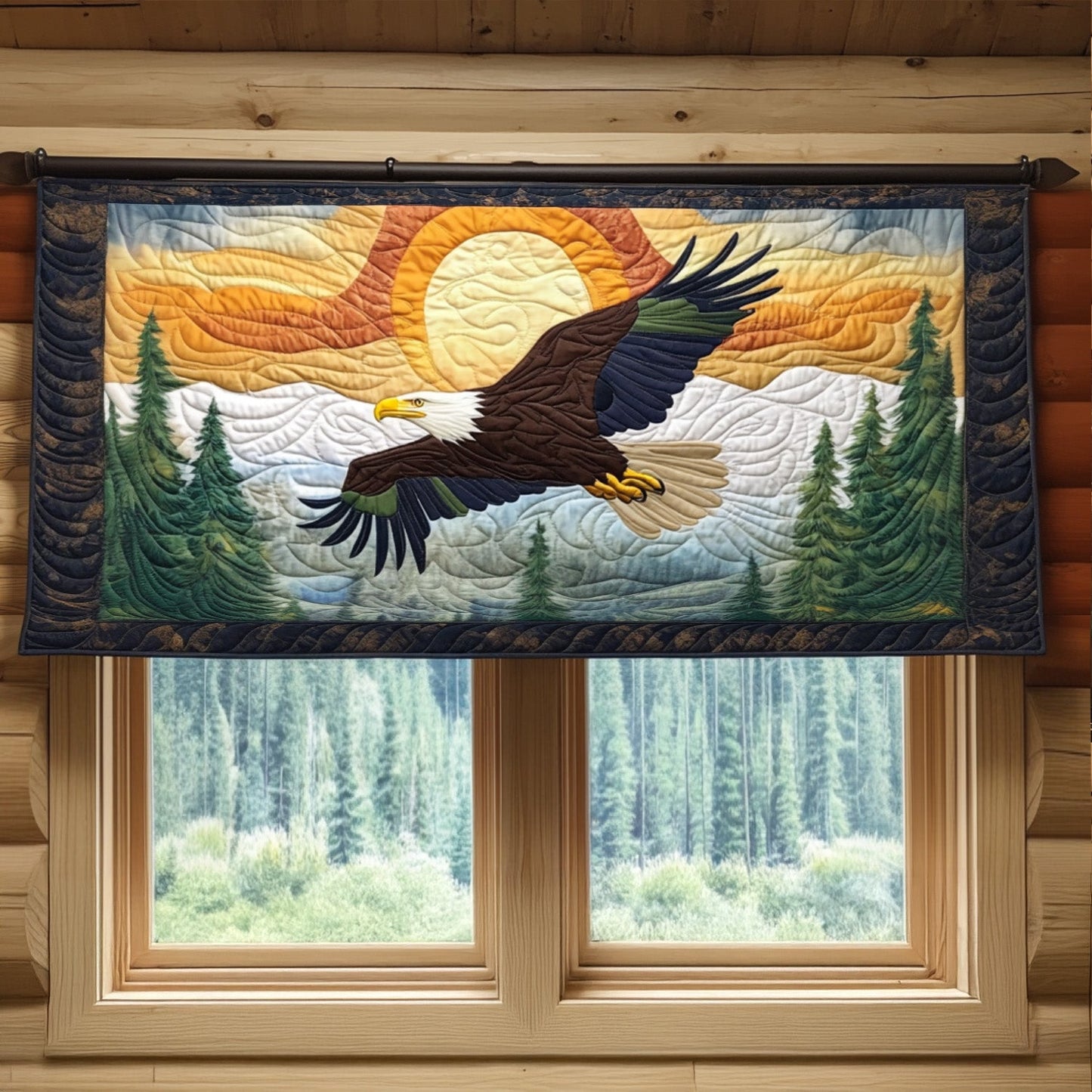 Soar Above Mountains Quilted Valance NCU0PT5601
