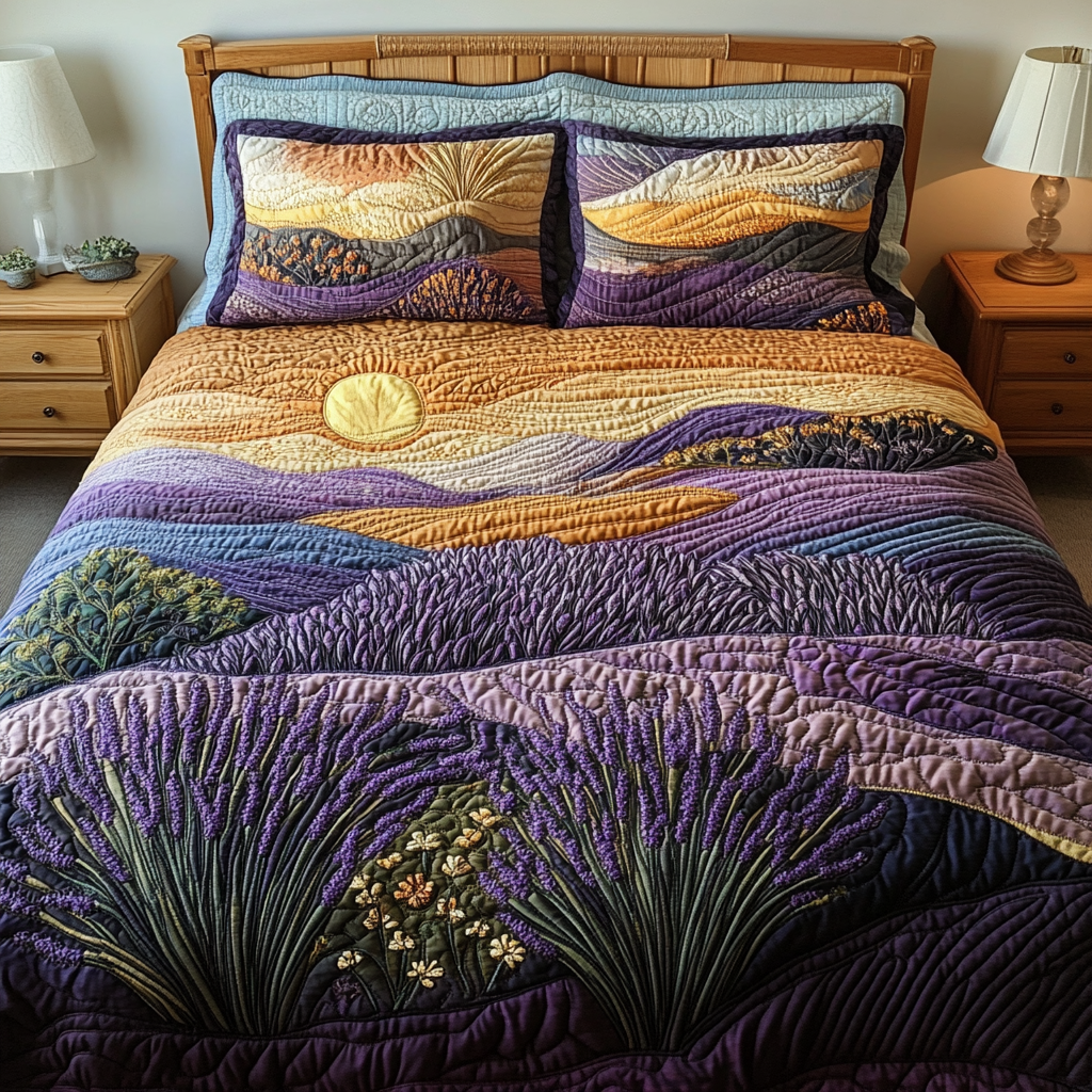 Soft Bloom 3-Piece Quilted Bedding Set NCU0VL2475 – Vantique