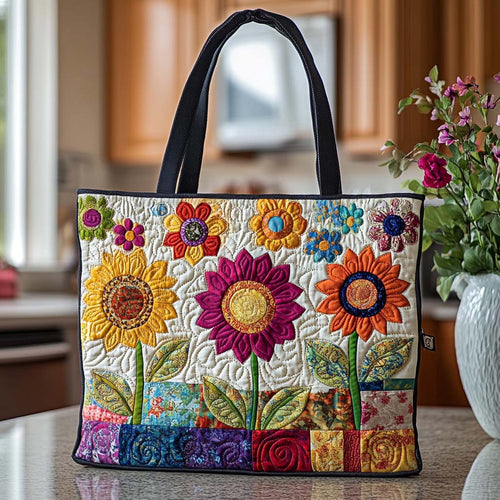 Soft Sunflower Glow Quilted Tote Bag NCU0NT8472