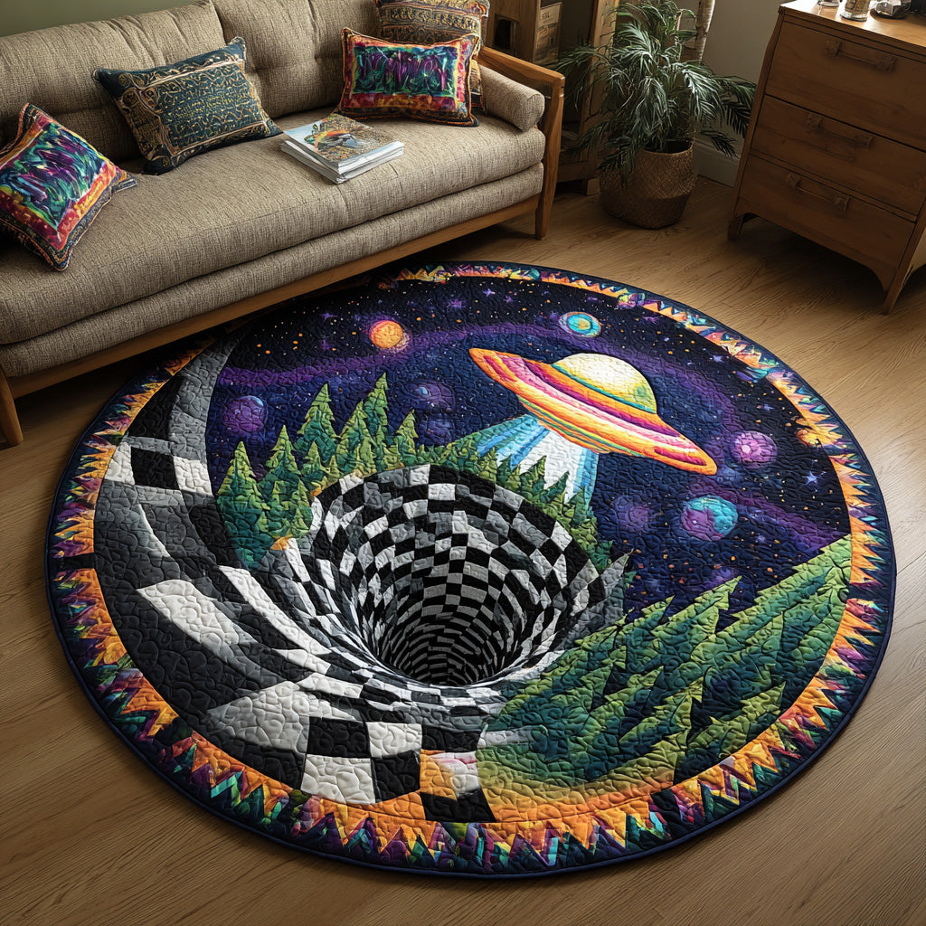 Solar Abyss Quilted Round Mat NCU0DV7589