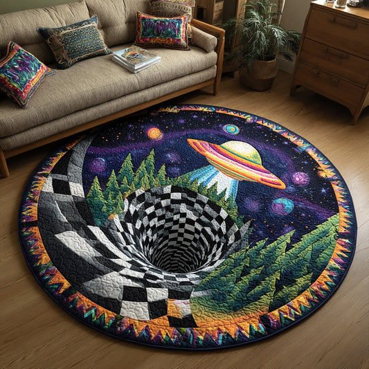 Solar Abyss Quilted Round Mat NCU0DV7589