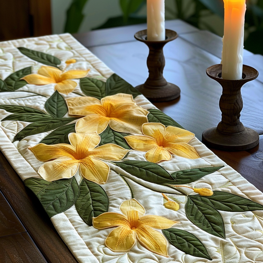 Serene Bloom Quilted Table Runner GFTONL2563 main image 1