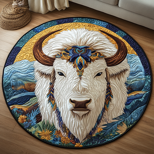 Spirit Herd Quilted Round Mat NCU0VH3737