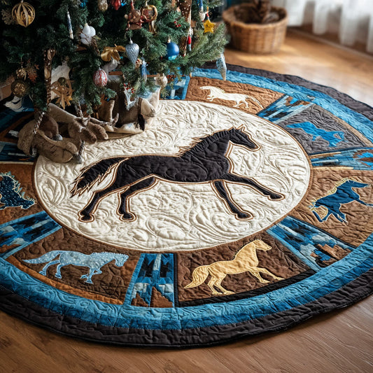 Spirit Horses Quilted Round Mat NCU0PT9965