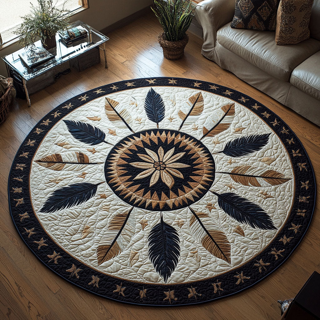 Spirit Lines Quilted Round Mat NCU0PT7058