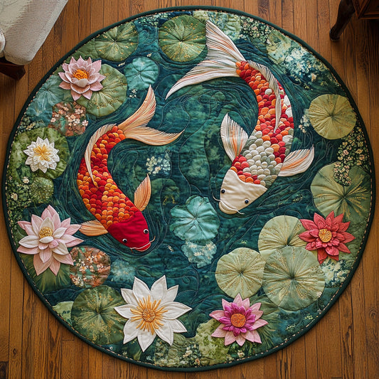 Spirit of Koi Quilted Round Mat NCU0DV6865